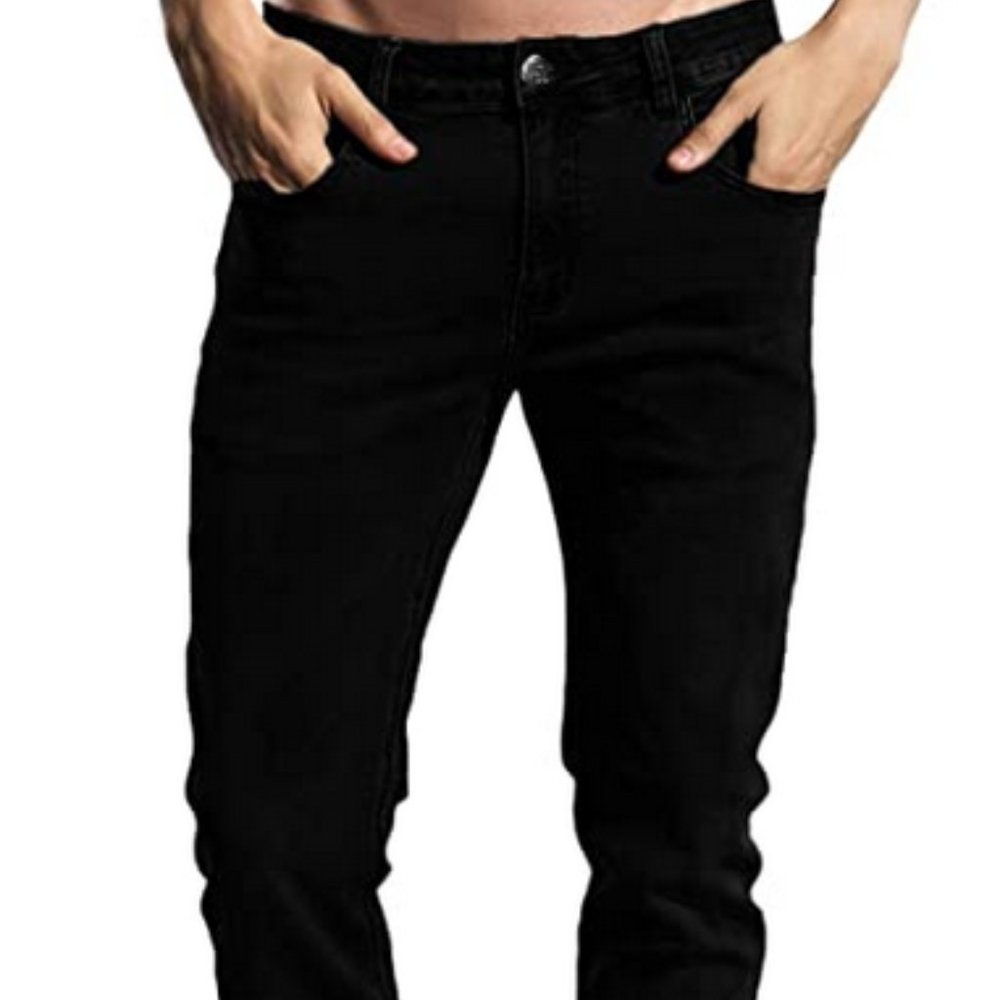 Slim Fit Jeans Mens Younger Skinny Fit Denim Jeans